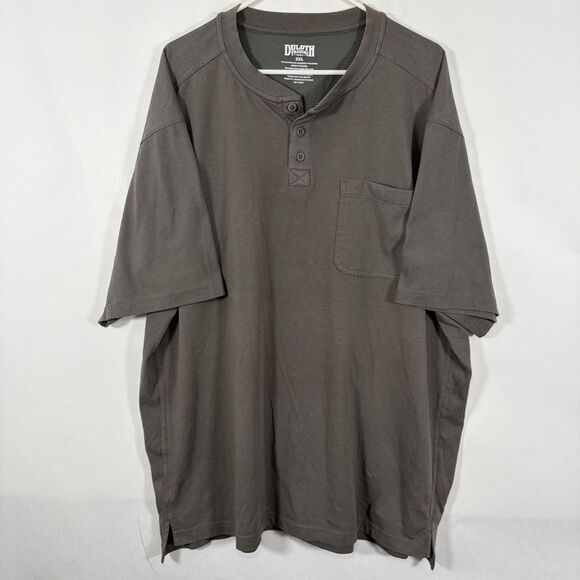 Duluth Trading Co Other - Duluth Trading Henley T Shirt Mens Size 2XL XXL Gray Short Sleeve Coolmax Poly
